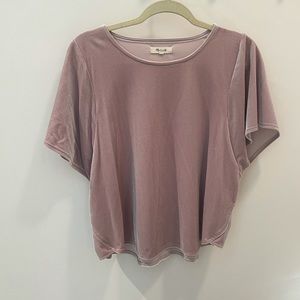 Madewell Velvet Dusty Pink Top